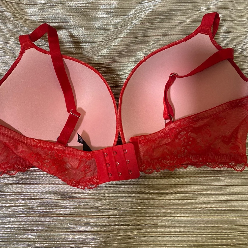 Victoria Secret Hot Orange Jewel Push Up Bra - Picture 2 of 2